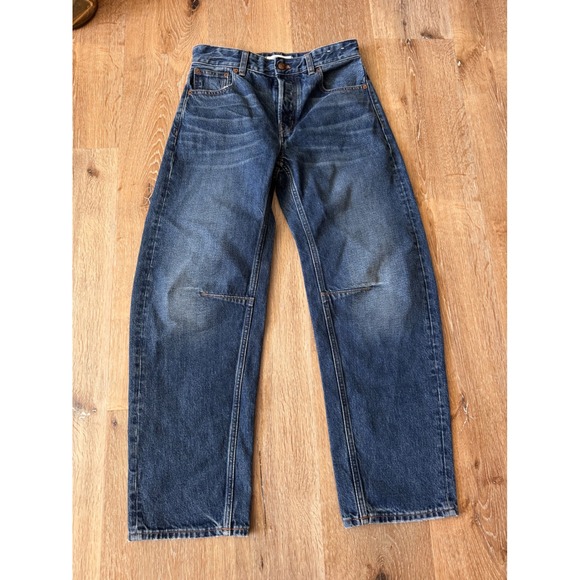 Madewell Denim - Madewell Blue The Darted Barrel-Leg Jean Button Fly Size 23
